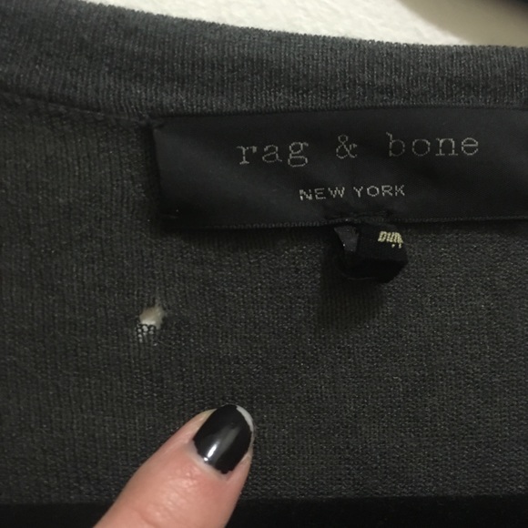 Gray with pink stripe cardigan - Picture 5 of 6